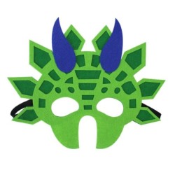 Máscaras engraçadas em forma de animal - dinossauro - para crianças - Halloween / festa - 5 peças
