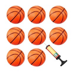 Mini basketballs - inflatable - with inflator - 8 piecesBalls