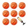 Mini bolas de basquete - infláveis - com inflador - 8 peças