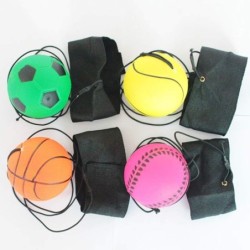 Bola de mão de borracha macia - com cordão de nylon elástico / pulseira - brinquedo