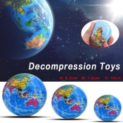 Bola de esponja engraçada - brinquedo de descompressão - mapa do mundo