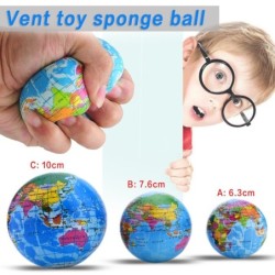 Bola de esponja engraçada - brinquedo de descompressão - mapa do mundo