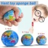Bola de esponja engraçada - brinquedo de descompressão - mapa do mundo