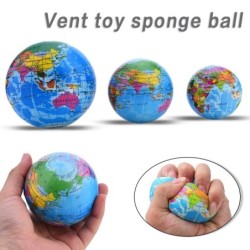 Bola de esponja engraçada - brinquedo de descompressão - mapa do mundo