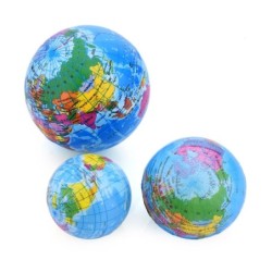 Bola de esponja engraçada - brinquedo de descompressão - mapa do mundo