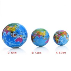 Bola de esponja engraçada - brinquedo de descompressão - mapa do mundo