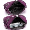 Bolsa de ombro elegante - com zíper - grande capacidade - nylon - impermeável