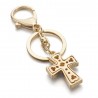 Keyring with a crystal crossKeyrings