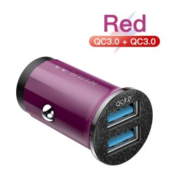 Mini - carregador de carro USB duplo - carregamento rápido - tipo C - 48 W - QC3.0 PD3.0