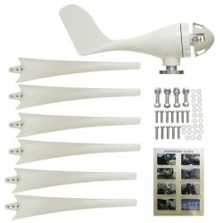 Gerador de turbina eólica - 6 pás - trifásico - 9000W - 48V