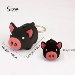 Mini pig with keychain - luminous - with sound / LEDKeyrings