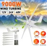 Gerador de turbina eólica - 6 pás - trifásico - 9000W - 48V