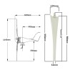 Gerador de turbina eólica - 6 pás - trifásico - 9000W - 48V