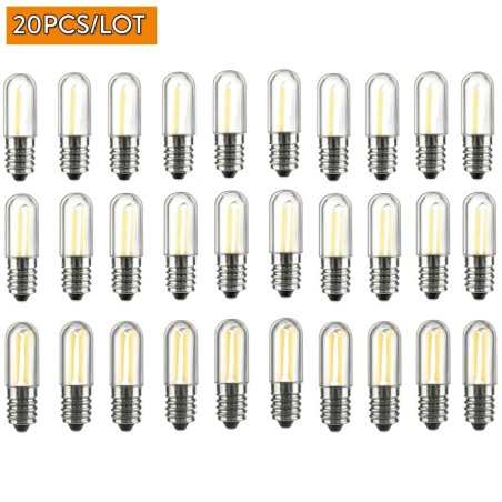 Mini lâmpada LED - dimerizável - para geladeira / freezer / máquina de costura - E12 / E14 - 1W / 2W / 4W - 20 peças