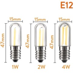 Mini lâmpada LED - dimerizável - para geladeira / freezer / máquina de costura - E12 / E14 - 1W / 2W / 4W - 20 peças