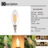 Lâmpada LED - tipo vela - regulável - 6W - E12 / E14