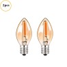 C7 - mini LED night light bulb - candle type - amber glass - E12 / E14 - 0.5WE14