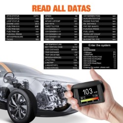ANCEL A20 - computador de bordo do carro - display digital - scanner OBD2 - medidor de velocidade / consumo de combustível / tem