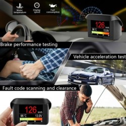 ANCEL A20 - computador de bordo do carro - display digital - scanner OBD2 - medidor de velocidade / consumo de combustível / tem