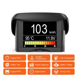 ANCEL A20 - computador de bordo do carro - display digital - scanner OBD2 - medidor de velocidade / consumo de combustível / tem