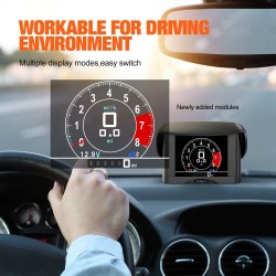 ANCEL A20 - computador de bordo do carro - display digital - scanner OBD2 - medidor de velocidade / consumo de combustível / tem