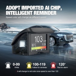 ANCEL A20 - computador de bordo do carro - display digital - scanner OBD2 - medidor de velocidade / consumo de combustível / tem
