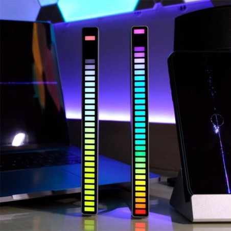 Tubo colorido RGB - faixa de LED - USB - Bluetooth - lâmpada de ritmo de voz/música