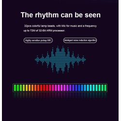Tubo colorido RGB - faixa de LED - USB - Bluetooth - lâmpada de ritmo de voz/música