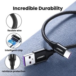 Ugreen - cabo USB tipo C - carregamento rápido - 6A / 5A - 100W - 480Mbps