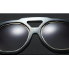 Fashionable sunglasses - oversized frame - decorative metal arrow - unisexSunglasses
