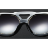 Fashionable sunglasses - oversized frame - decorative metal arrow - unisexSunglasses