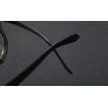 Fashionable sunglasses - oversized frame - decorative metal arrow - unisexSunglasses