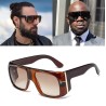 Óculos de sol grandes da moda - coloridos - com decoração em metal dourado - unissex