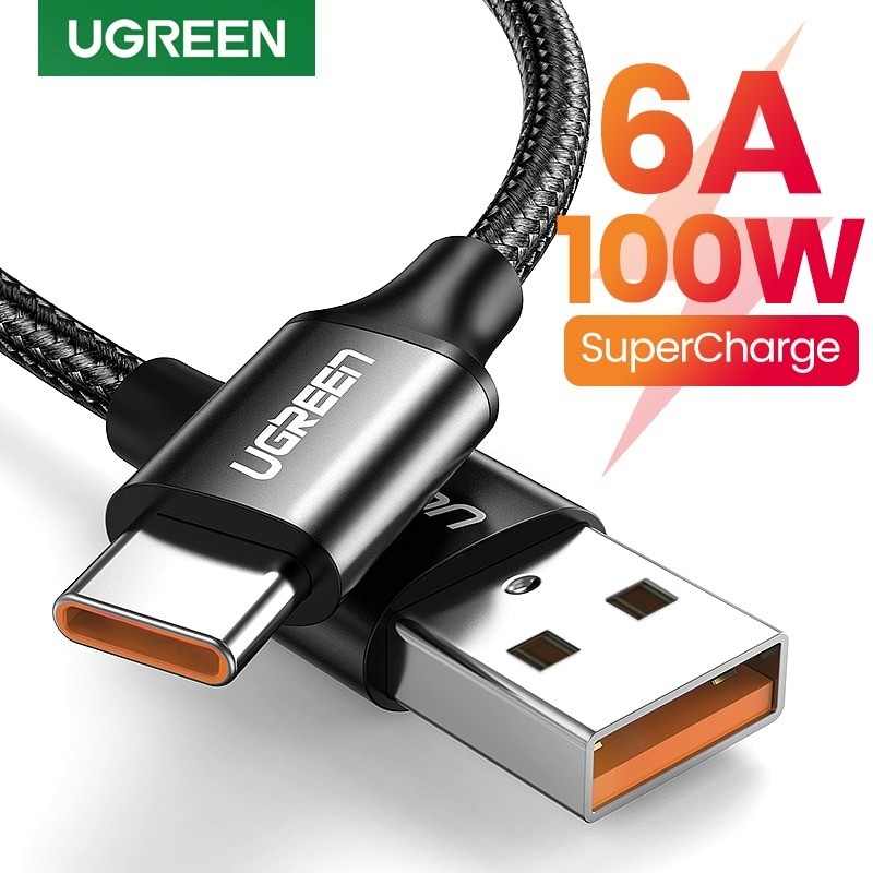 Ugreen - cabo USB tipo C - carregamento rápido - 6A / 5A - 100W - 480Mbps
