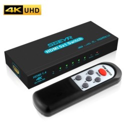 HDMI switch - 5 in / 1 out - with IR remote control - 1.4 HDCPHDMI switchers