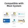 Comutador KVM - USB 2.0 / 3.0 - para Windows 10 / PC / teclado / mouse / impressora - compartilhamento / emparelhamento