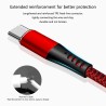 Carregamento rápido / cabo de dados - USB tipo C - 5A