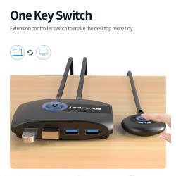 Comutador KVM - USB 2.0 / 3.0 - para Windows 10 / PC / teclado / mouse / impressora - compartilhamento / emparelhamento