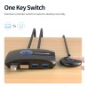 Comutador KVM - USB 2.0 / 3.0 - para Windows 10 / PC / teclado / mouse / impressora - compartilhamento / emparelhamento