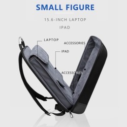Mochila para laptop elegante - extrafina - à prova d'água - com porta de carregamento USB