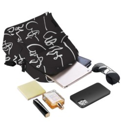 Trendy mini backpack - waterproof - abstract face printedBackpacks