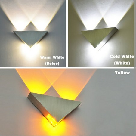 Modern wall lamp - triangle shaped - aluminum - LED - 3WWall lights