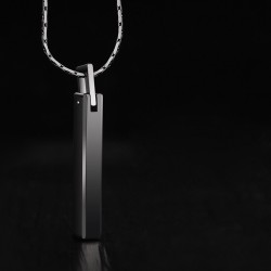 Classic stick shaped pendant - with chain - tungsten - unisexNecklaces
