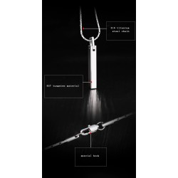 Classic stick shaped pendant - with chain - tungsten - unisexNecklaces