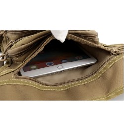 Bolsa pequena tática / militar - com cintura / perna / cinto de ombro - nylon