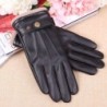 Luvas de inverno pretas - com função de tela sensível ao toque - couro