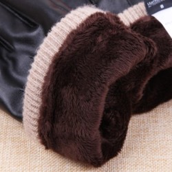 Luvas de inverno pretas - com função de tela sensível ao toque - couro