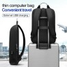 Mochila para laptop elegante - extrafina - à prova d'água - com porta de carregamento USB