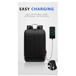 Mochila para laptop elegante - extrafina - à prova d'água - com porta de carregamento USB