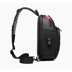 Bolsa transversal multifuncional - mochila para laptop de 9,7" - com porta de carregamento USB - à prova d'água